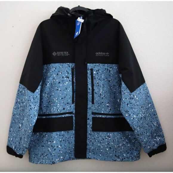 Adidas HK5019 Men Sz M Multi Adventure Winter Allover Print GORE-TEX Jacket - Picture 1 of 16